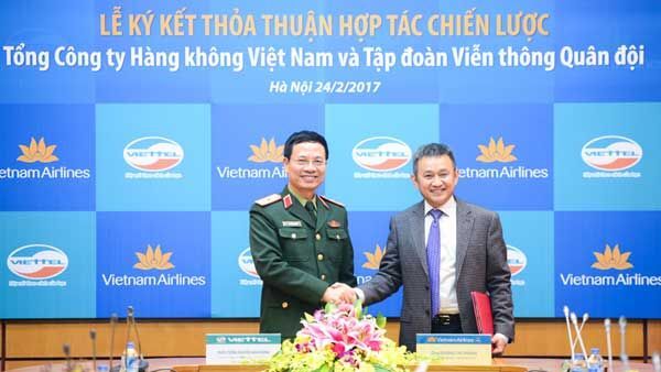 Vietnam Airlines và Viettel 