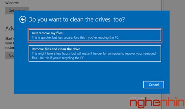 Reset Windows 10