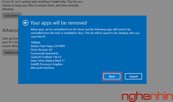 Reset Windows 10