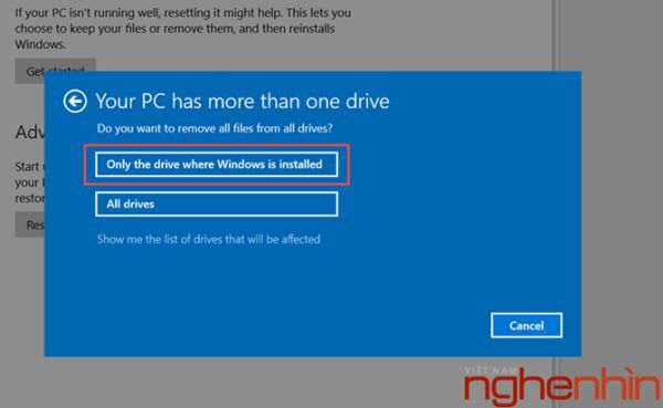 Reset Windows 10