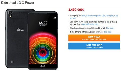LG X Power giảm giá bán xuống chỉ còn 3.49 triệu đồng