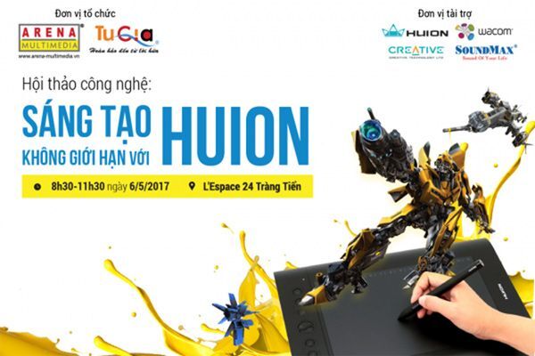 mỹ thuật đa phương tiện, Arena Multimedia, đồ họa 3D, HUION, bàn vẽ kỹ thuật số, Tứ Gia Computer, dựng hình 3D, 