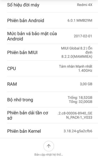 Thong so ky thuat Redmi 4X