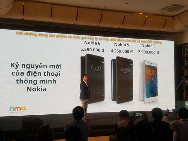 Nokia 3, 5, 6 ra mắt thị trường Việt Nam, giá từ 3 - 6 triệu đồng