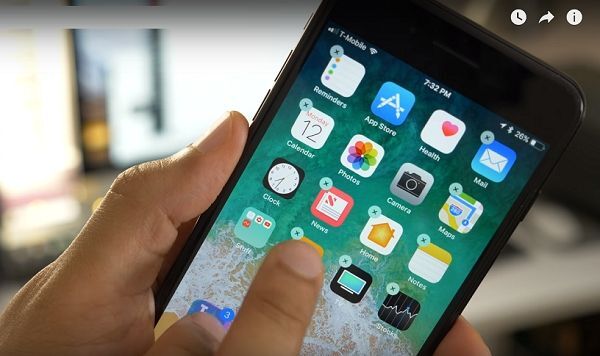iOS 11 có thể di chuyển nhiều icon cùng lúc