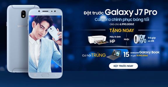 Hệ thống FPT Shop bắt đầu cho khách hàng đặt mua trước Samsung Galaxy J7 Pro từ hôm nay 16/6 và dự kiến sẽ giao hàng từ 7/7