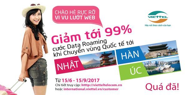 Viettel, Viettel Roaming, cước Data, cước data roaming, 