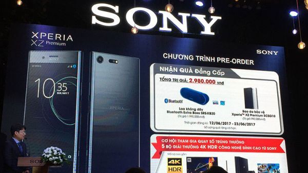 Đặt mua Sony Xperia XZ Premium, nhận quà tặng 2,98 triệu đồng