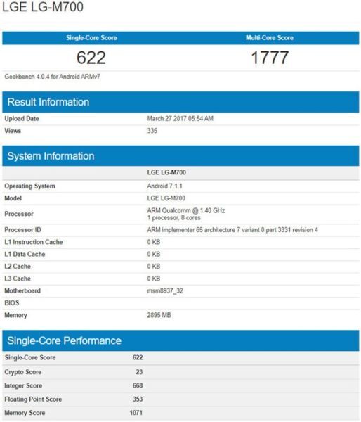 Lộ cấu hình Smartphone LG Q6 (LG G6 mini)