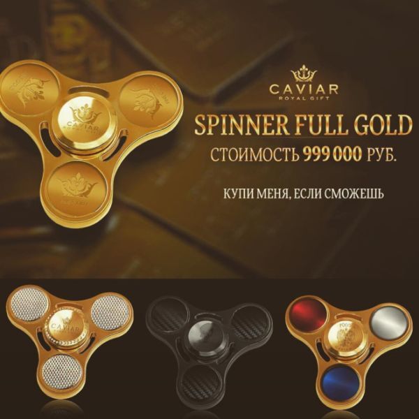 Fidget spinner bang vang rong gia 17.000 USD