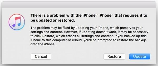 Nhấn nút Restore (máy Mac) hoặc ấn Shift và kích Restore (trên PC) để chọn tệp khôi phục iOS 10.3.3 mà bạn đã tải về từ Apple.