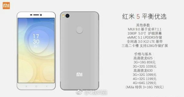 Xiaomi Redmi 5 có giá từ 2,9 triệu đồng