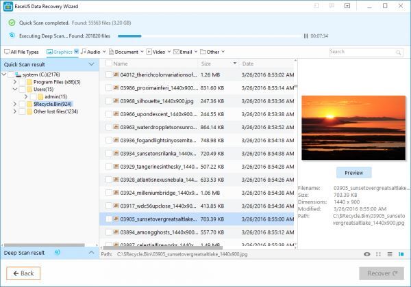 Phục hồi dữ liệu miễn phí với EaseUS Data Recovery
