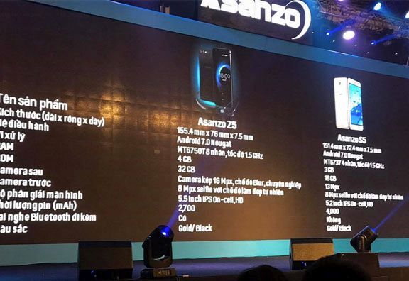 Asanzo ra mắt bộ đôi di động Z5 và S5, giá từ 3 triệu đồng