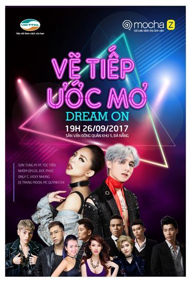Viettel, gương mặt đại diện, nhạc hội, Sơn Tùng M-TP, Đại nhạc hội Viettel 2017, Vẽ tiếp ước mơ, MochaZ,
