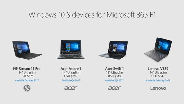 Loạt laptop Windows 10 S được giới thiệu trên trang web của Microsoft