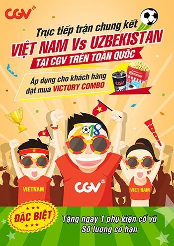 CGV chiếu trực tiếp trận U23 Việt Nam vs U23 Uzbekistan trên toàn hệ thống rạp