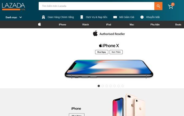 apple, Lazada, nhà phân phối Apple