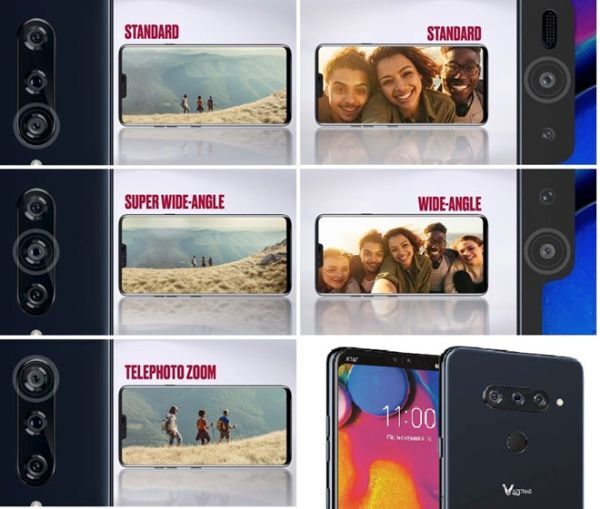 Tài khoản @evleaks vừa tiết lộ thông tin chi tiết về 5 camera của chiếc LG V40 ThinQ.