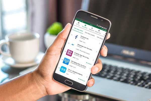Ví MoMo đạt vị trí thứ 13 trên Google Play và 