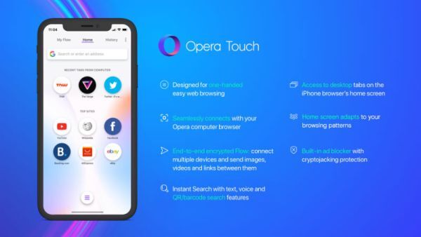 Opera Touch là trình duyệt hoàn hảo nhất trên mọi thiết bị iPhone