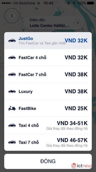 FastGo bắt tay 35 hãng taxi truyền thống ra tính năng JustGo
