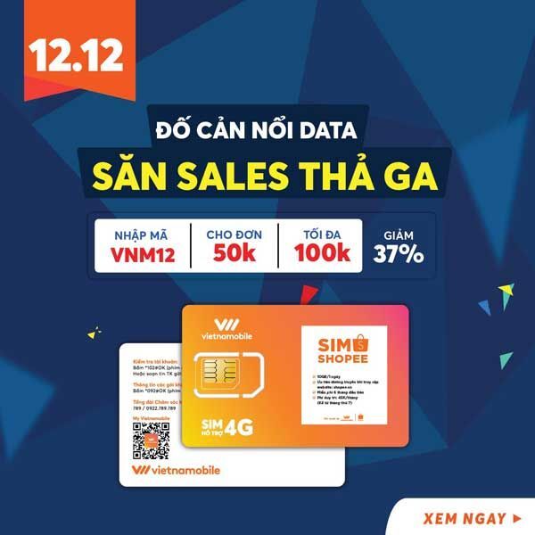 Vietnamobile bắt tay Shopee ra mắt sim 4G dung lượng 10gb mỗi ngày