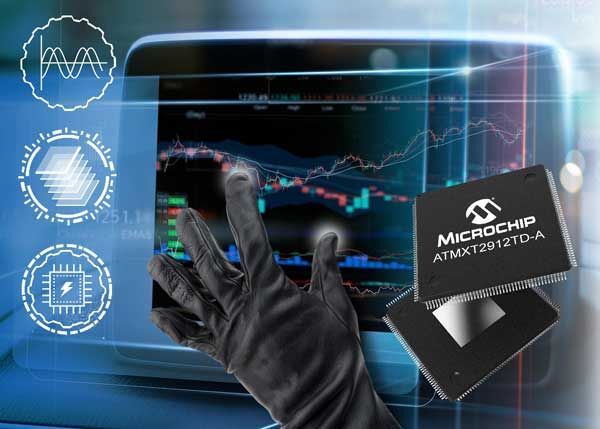 màn hình cảm ứng, Microchip, Microchip Technology, maXTouch đơn chip, bộ điều khiển, bộ vi điều khiển, chip cảm ứng,