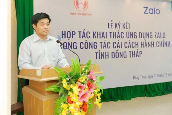Zalo, dịch vụ công trực tuyến, Đồng Tháp, 