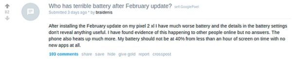 Google Pixel 2 bị nóng và hao pin khi cài bản cập nhật mới