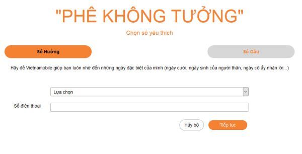 Vietnamobile ra mắt dịch vụ chọn số đẹp trực tuyến