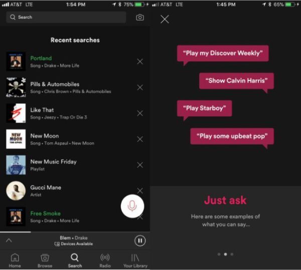 Spotify thử nghiệm tính năng tìm kiếm bằng giọng nói