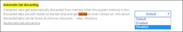Ngăn Chrome tự tải khi chuyển thẻ trình duyệt