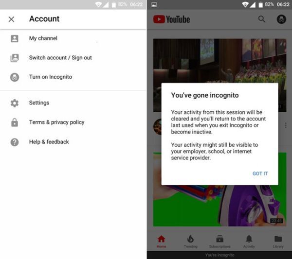 Ứng dụng YouTube sắp sớm có chế độ xem ẩn danh