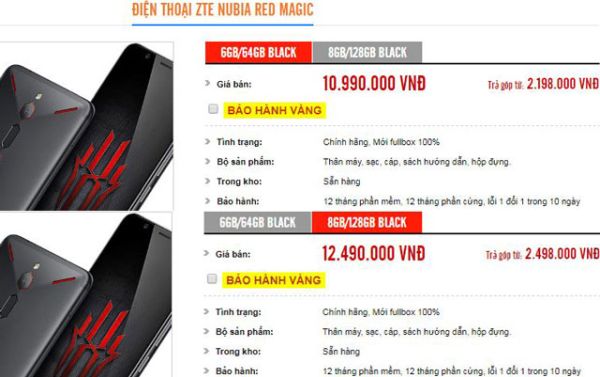 Smartphone chơi game ZTE Nubia Red Magic lên kệ tại Việt Nam