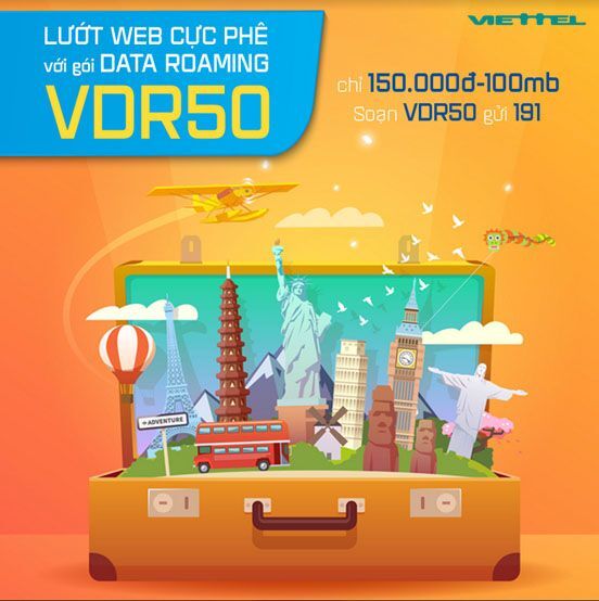 Tiết kiệm 99% chi phí khi đăng ký gói cước Data VDR50 trả sau của Viettel