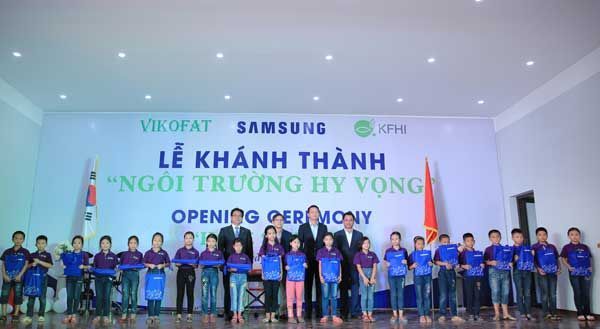 Samsung, hoạt động xã hội, Thái Nguyên, trách nhiệm xã hội doanh nghiệp, Samsung Hope School,