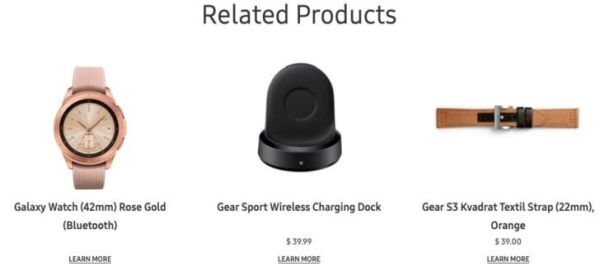 Galaxy Watch xuất hiện trên website bán lẻ của hãng tại Mỹ