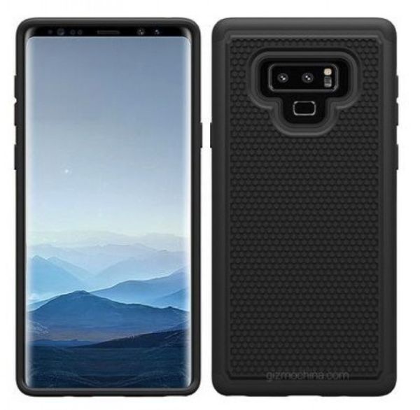 Render Galaxy Note 9 được đặt trong vỏ bảo vệ.