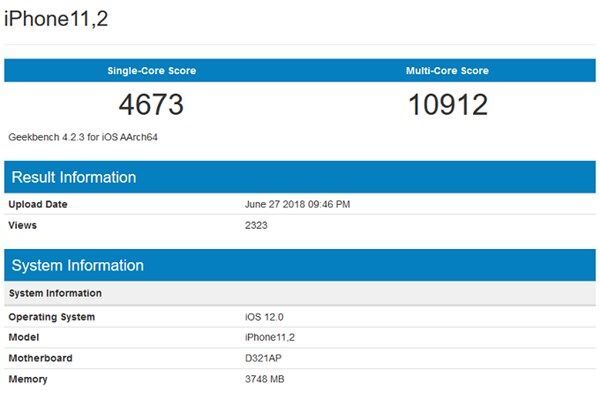 iPhone Xs mới trang bị RAM 4GB?