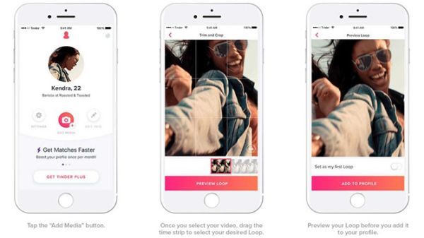 Tinder triển khai tính năng chia sẻ video ngắn đến thiết bị iOS