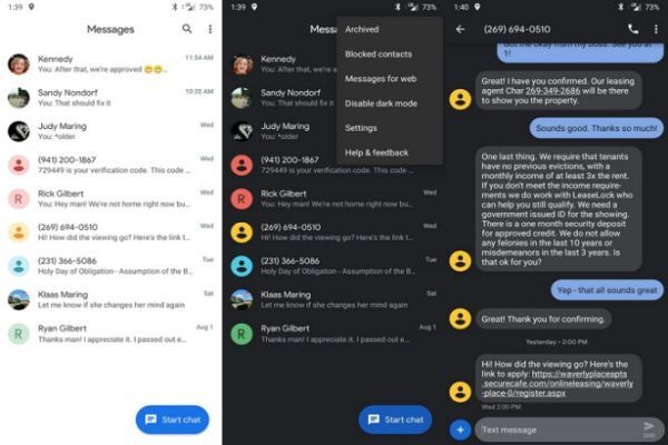 Google xóa tính năng Dark Mode khỏi Android Messages