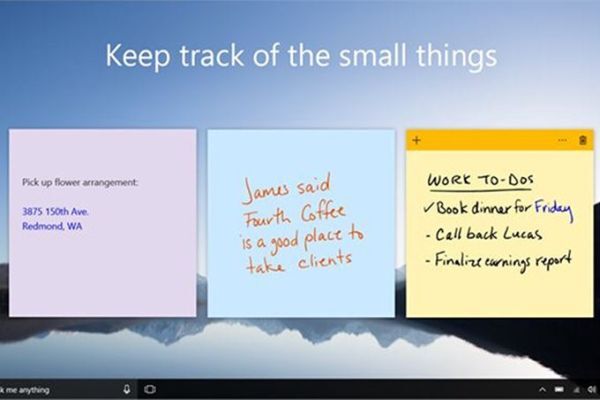 Ứng dụng ghi chú Sticky Note đã có mặt Windows 10 PC