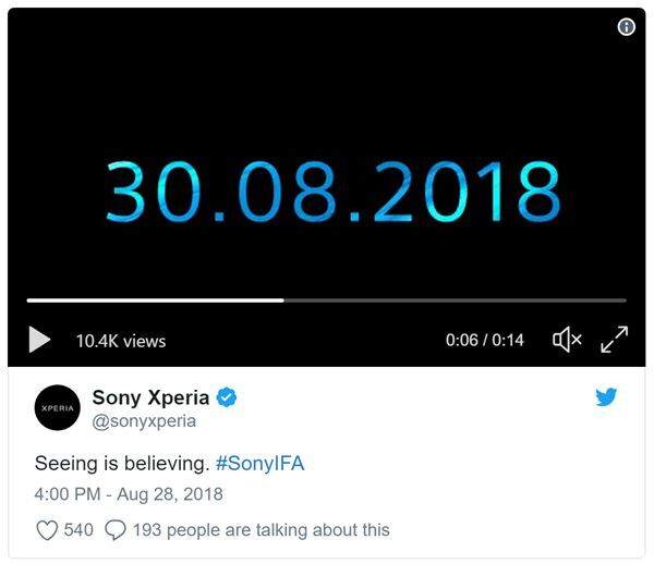 30/8: Sony trình làng smartphone Xperia thế hệ mới