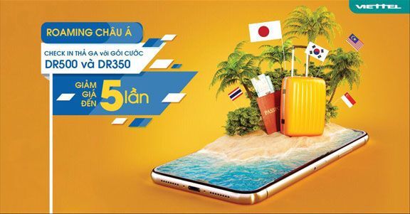Viettel giảm 5 lần cước Data Roaming tới 5 nước châu Á dịp nghỉ lễ
