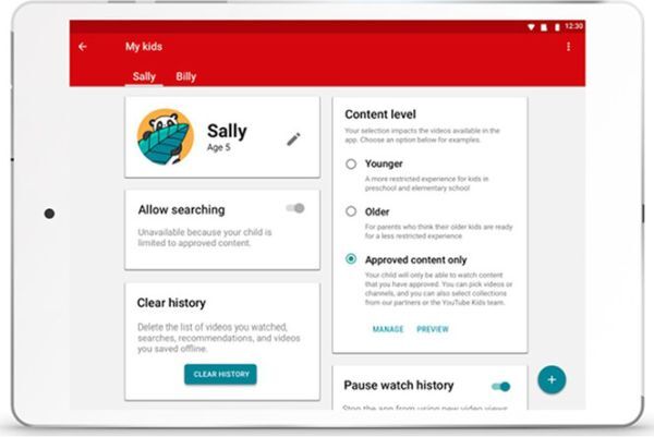 Google cung cấp công cụ quản lý mới cho YouTube for Kids
