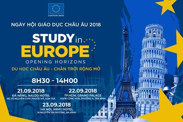 học bổng, du học, học bổng EU, Ngày hội Giáo dục Châu Âu,