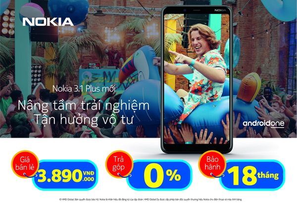 Nokia 3.1 Plus chính thức lên kệ tại Việt Nam, giá 3,89 triệu đồng