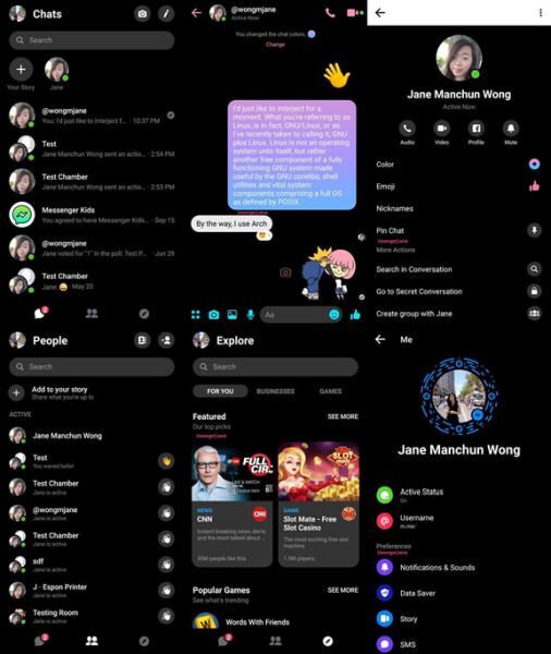 Facebook Messenger sắp có giao diện Dark Mode