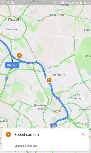 Google Maps cảnh báo khu vực có bắn tốc độ